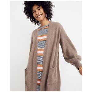 NWT Madewell Edgewater Bubble-Sleeve Cardigan Sweater /merino wool/alpaca/cXS Wo